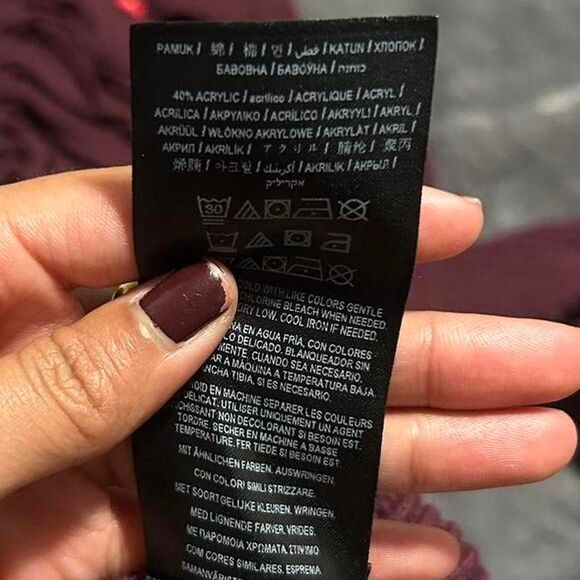 Guess Burgundy lace up sweater - Picture 5 of 8